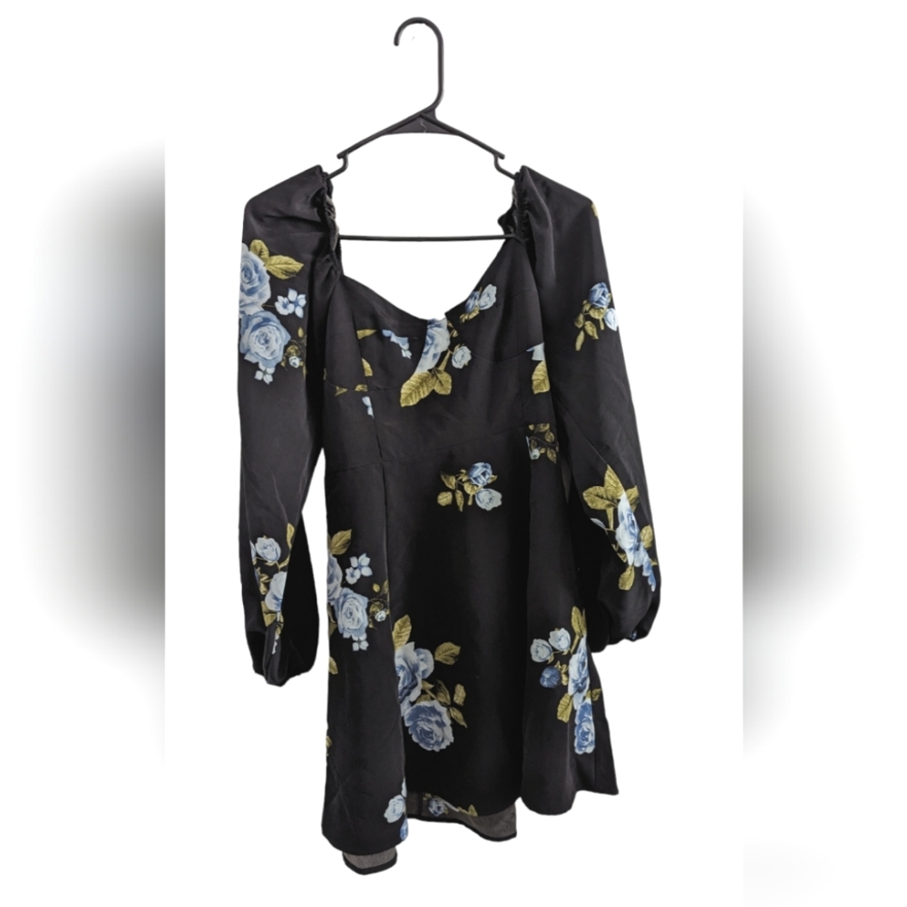 Forever 21 Blue Floral Dress, L